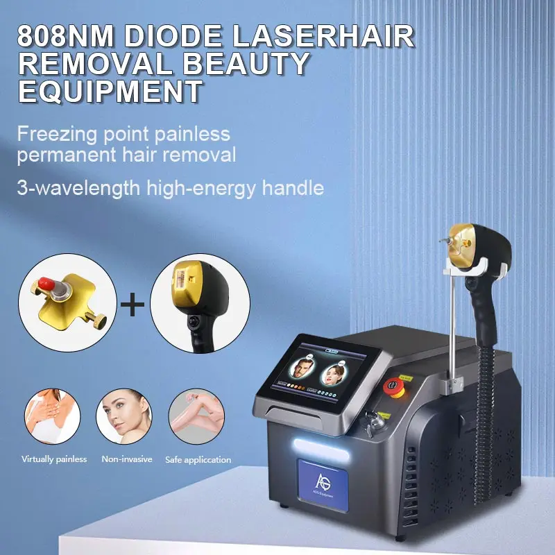 ADG 2000W 808 755 1064 Nanometer Diode Laser Hair Removal Machine Hair Removal Beauty Instrument Ice Titanium Device For Salon laser diameter gauge pipe laser diameter measuring instrument laser ovality measurement qp 3025xy diameter measuring device