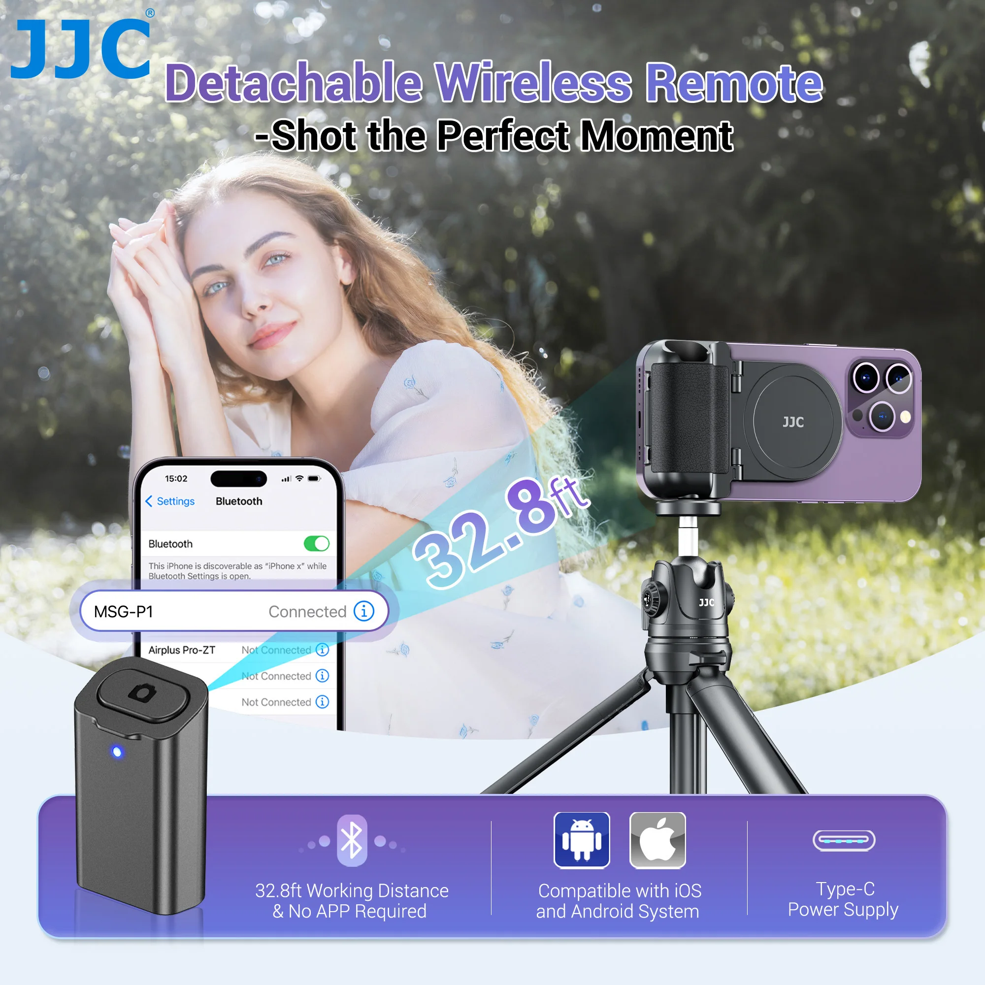 Jjc-snapgrip Magnético para Telefone Aperto de Mão do Telefone Magsafe Handheld Controle Remoto Telefone do Obturador Tripé para Vlog Iphone 15 14 13 - Image 6