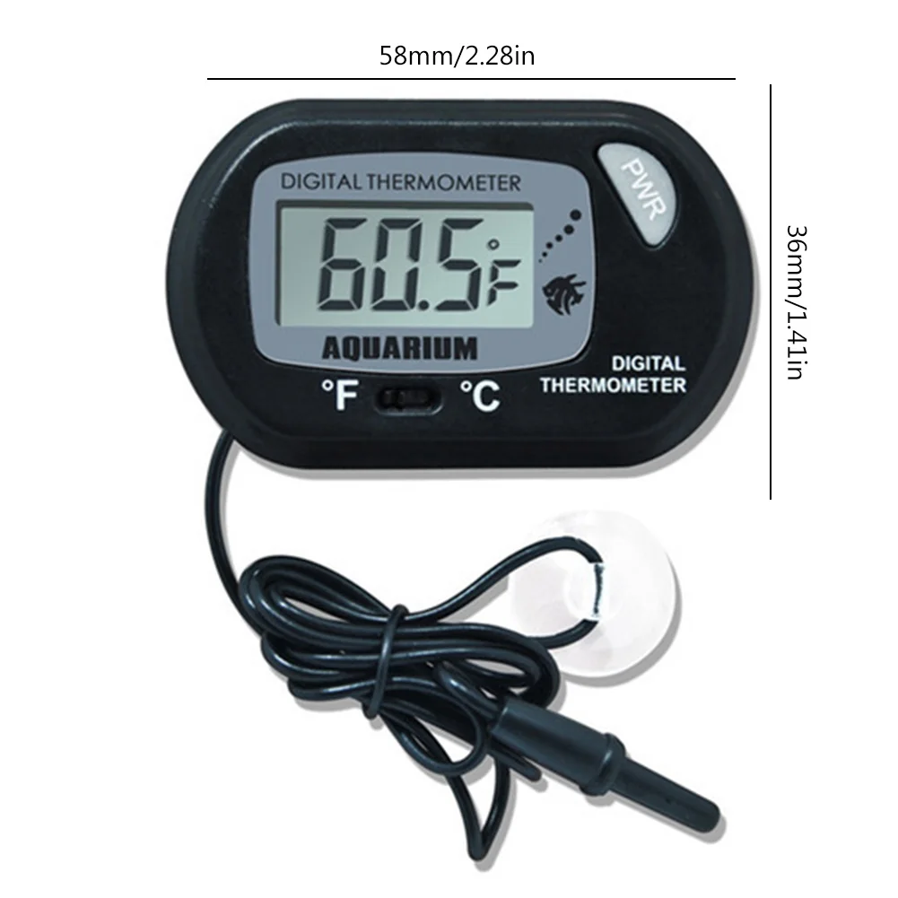 Fish Aquarium LCD Digital Thermometer Temperature Detector Alarm Pet Supplies Tool fish aquarium