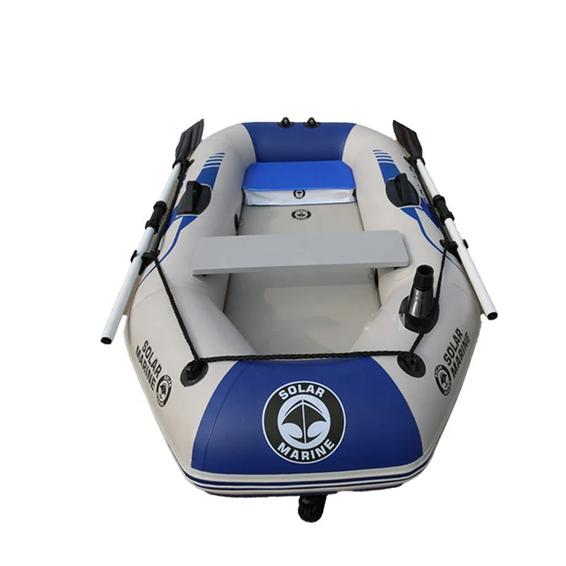 2 Person PVC Inflatable Boat 3 Layer Fishing Vessel Laminated Wear-resistant Rowing Canoe With Motors