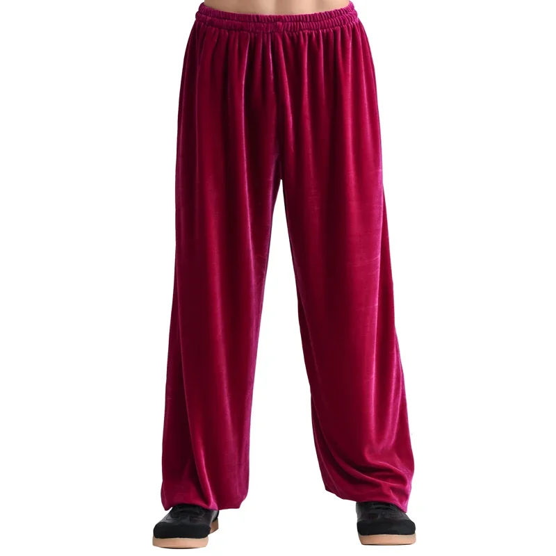 Winter Tai Chi Pants Velvet Kung Fu Martial Art Pants Yoga