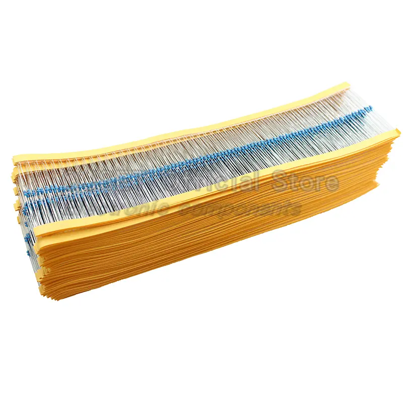 100pcs 1/6W Metal Film Resistors 1/8W 1% 0.125W 10 100 200 220 330 470 Ohm 4.7K 1K 2.2K 10K 47K 200k 220k 510k 100k 470K 1M Ohms - Image 3