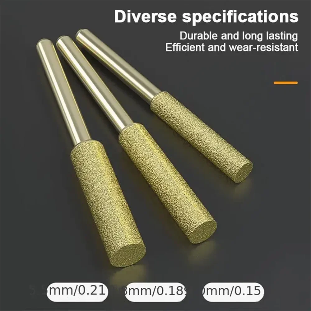 Metallborrspetsar som visar texturerad diamantbeläggning