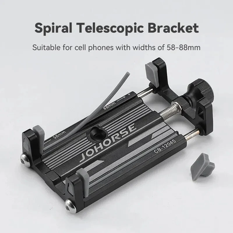 Bicycle Phone Holder, Reliable MTB Phone Mount Stand, Aluminum Adjustable, Bicycle Holder Nonslip