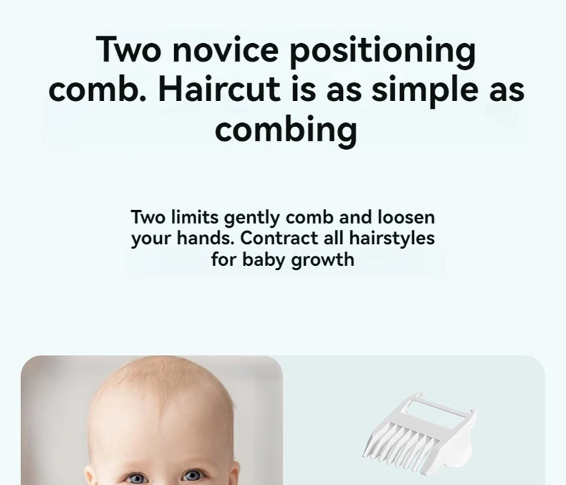 Baby Hair Clipper Quiet Shaving New Baby Electric Pusher Silent Baby Hair Shaving and Fetal Hair Cutting Tool No Lubricating Oil
