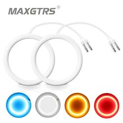 Dual Angel Eyes Halo Ring LED Chip Fog and Daytime Running Lights with Turn Signal (120MM)