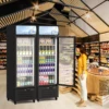 Commercial Display Refrigerator Merchandiser with Glass Door - 11.3 Cu.Ft Upright Drink Fridge Beverage Cooler with LED Lighting 4
