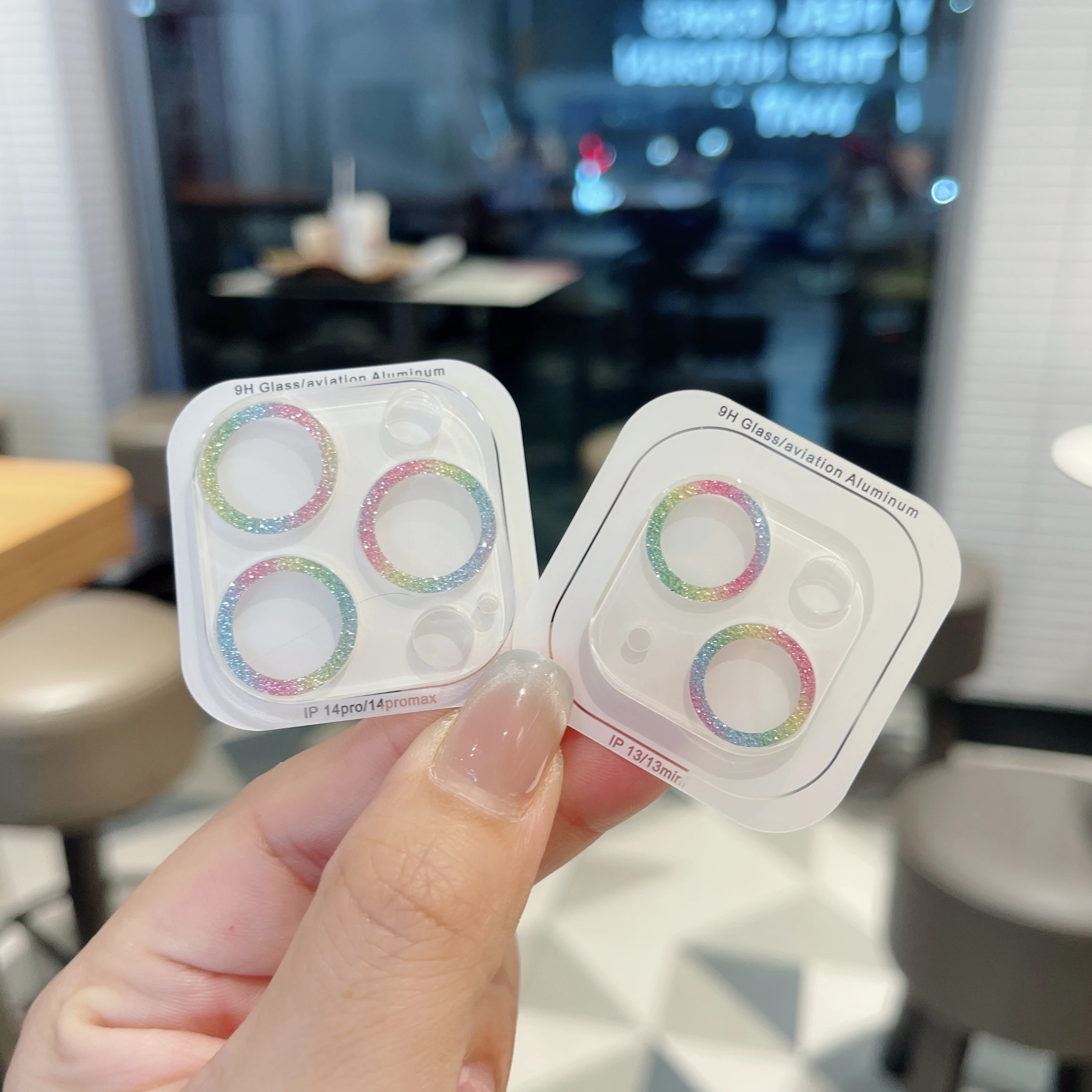 Glitter Enhanced Tempered Glass Camera Lens Protector