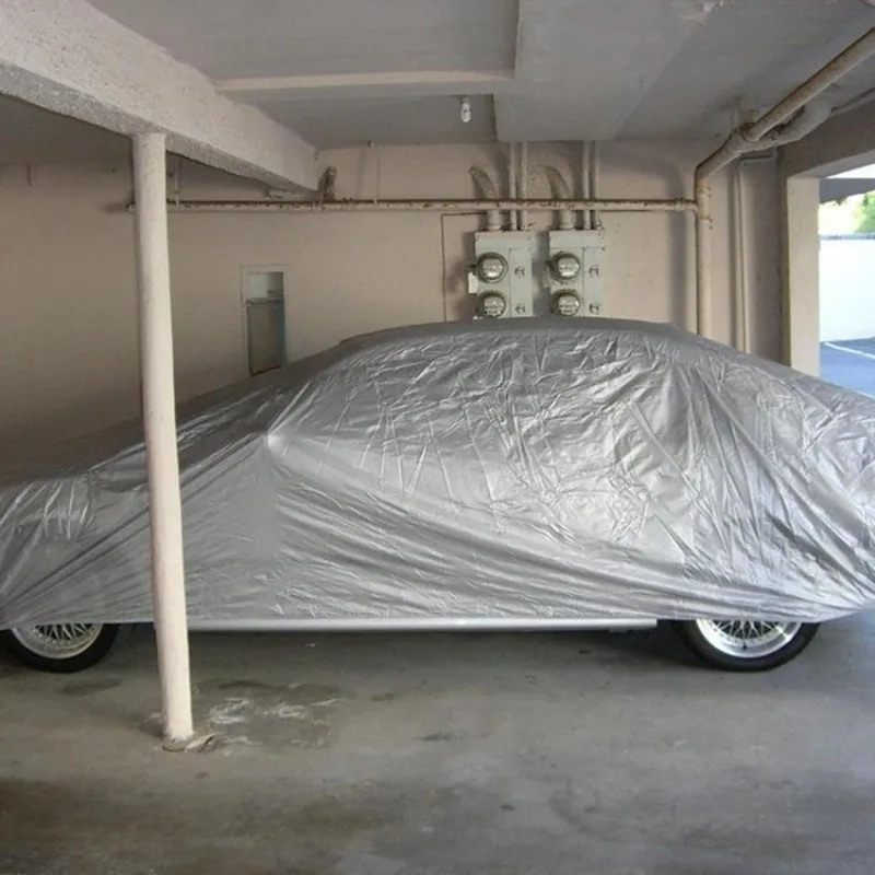 All-Season Universal Silver Car Body Cover, Enhanced Protection