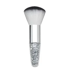 Nail Art Dusting Brush - Beauty and Manicure Tool (Silver)