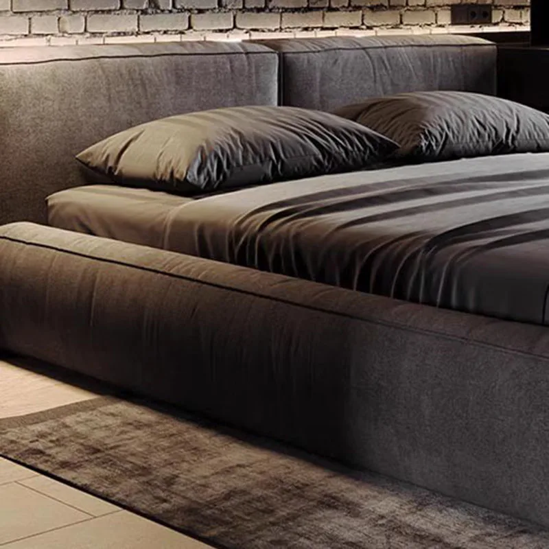 Wood Hotel Beds Beauty Design Floor Modern Upholstered Bed Double Living Room Twin Size Cama Infantil Decoration Furniture