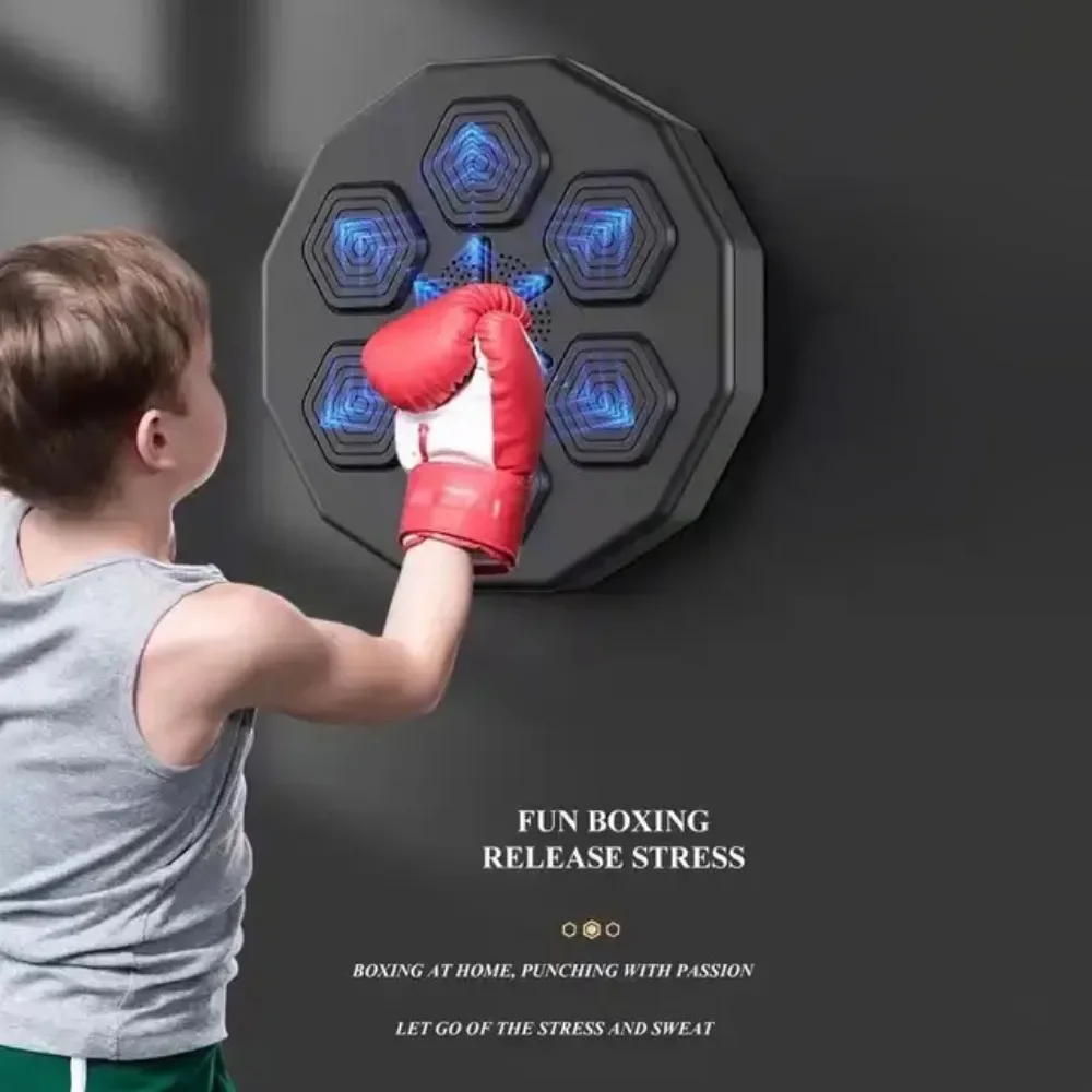 Smart Music Boxing Machine Wall Target LED Lighted Sandbag Relaxing Reaction Training Target For Boxing Sports Agility Reaction