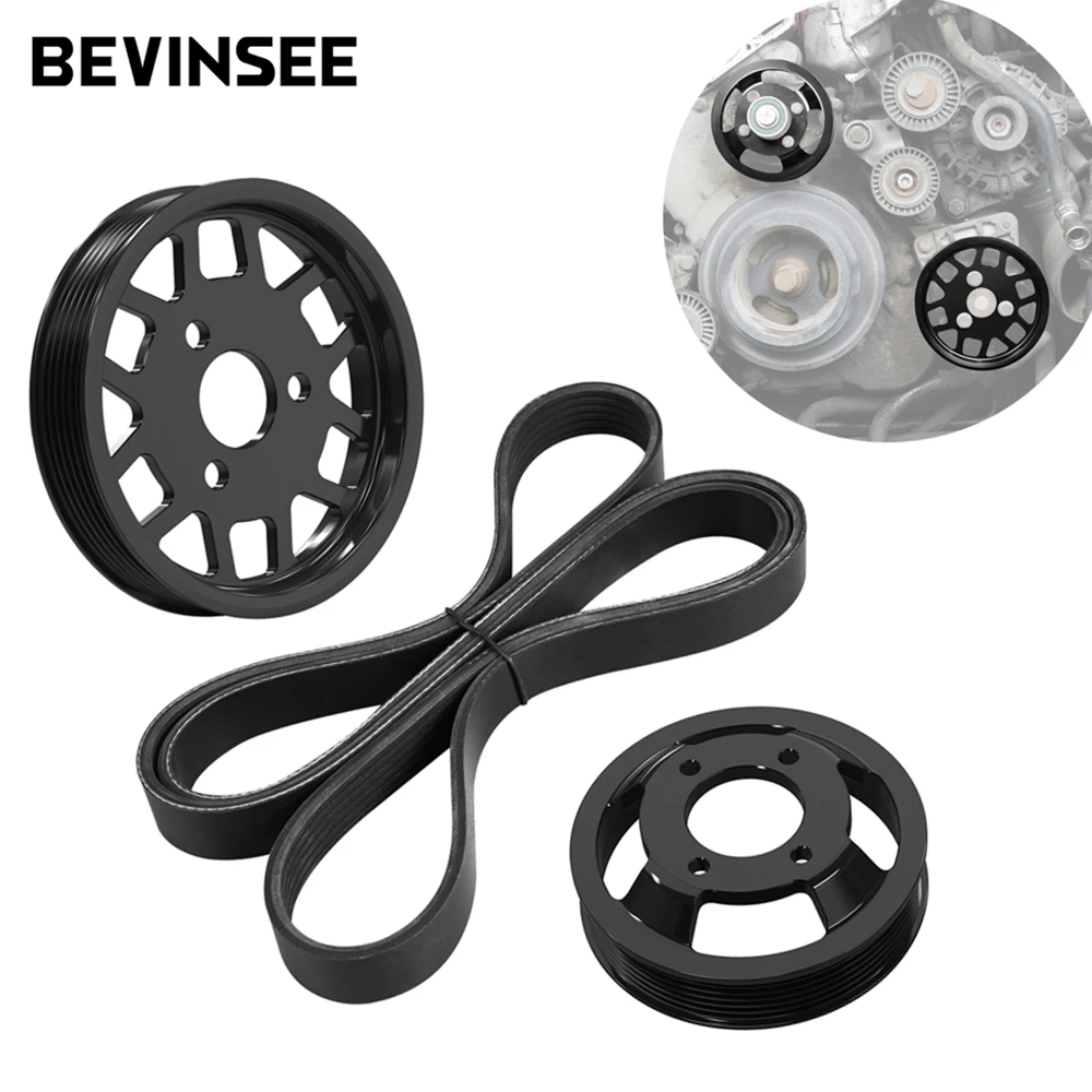 Power Steering Pump Pulley & Water Pump Pulley for BMW E46 E39 E38 E53 E83 M54 M52TU Engine 32421740858 11511436590 car clutch generator pulley