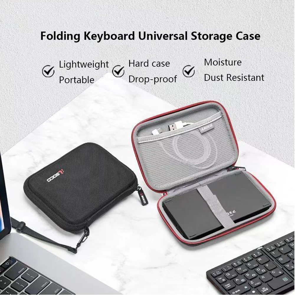 Waterproof Portable Folding Keyboard Storage and Protective Hard Case Bag