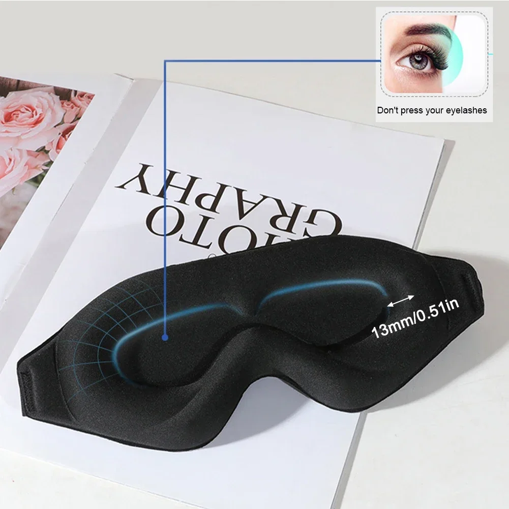 3D Memory Foam Silk Sleep Mask Soft Eye Patches Comfort Three Dimensiona Design Face Sleeping Mask Eyeshade Breathable Women Men 5