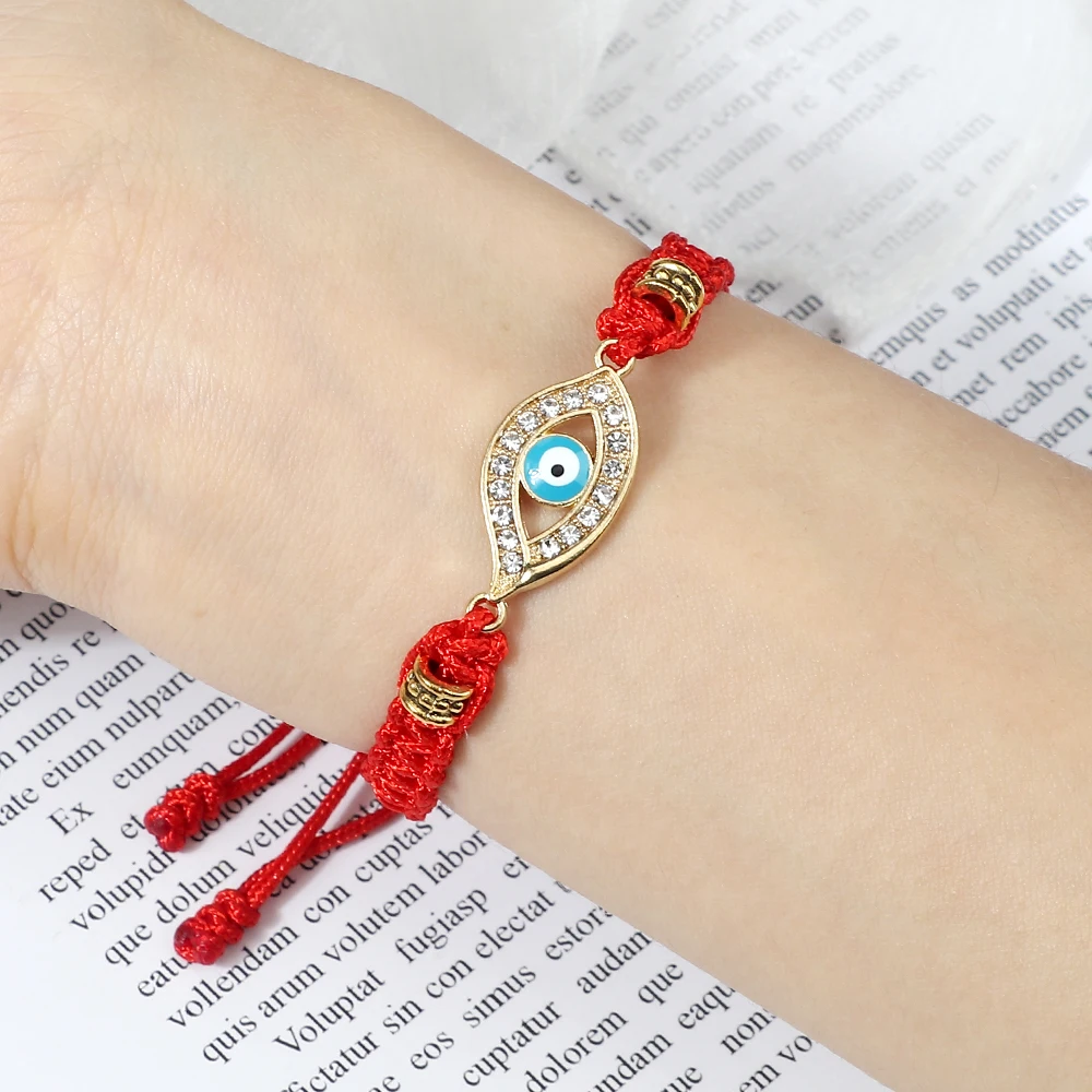 VU100 6 Pezzi Braccialetti Malocchio Bracciale a 7 nodi Braccialetto Kabbalah Bracciale della protezione fortunata