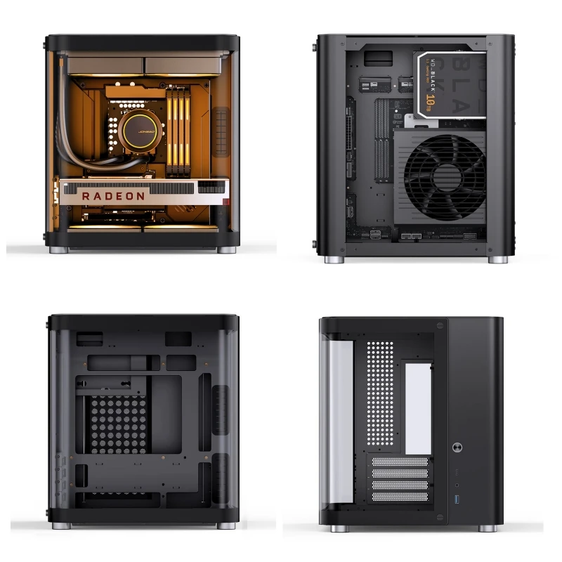 PC Case PC Chassis Computer Chassis Frame JONSBO TK-1 2.0 Ver M-ATX Aluminum Back Plug Water Cooling Motherboard PC Aquarium Case For Gaming