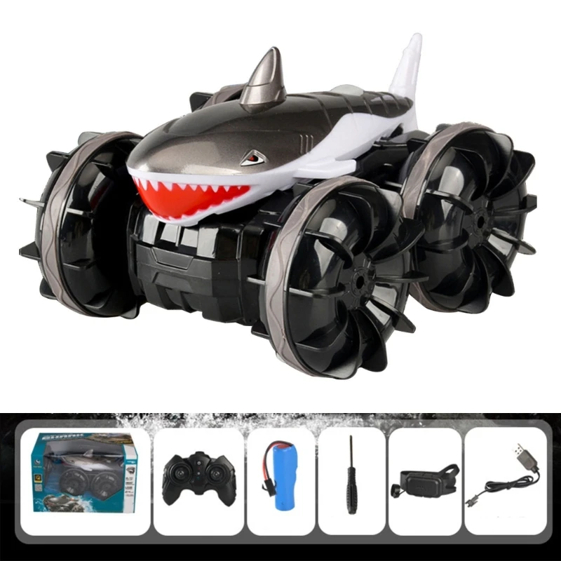 Water resistant RC Car 2.4Ghz Shark Stunt Pool Toy Off Road All Terrain