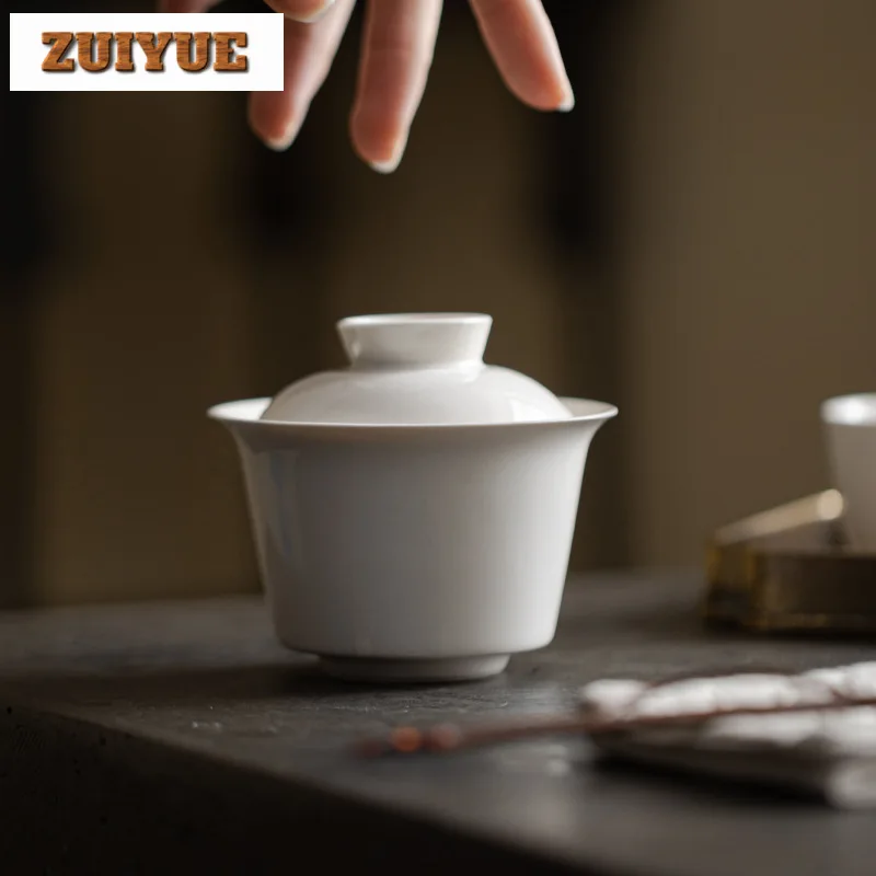 Japanese Plant Ash Cover Bowl Ancient Gaiwan Japanese Hand Grasping Bowl Tea Tureen Tea Maker Cover Items Gift 140ml