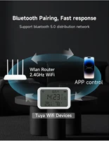 Tuya Smart WiFi 4-IN-1 Temperature Humidity Sensor Light Intensity Detector Time Display Alarm Clock Fit Alexa Google Assistant - Image 2