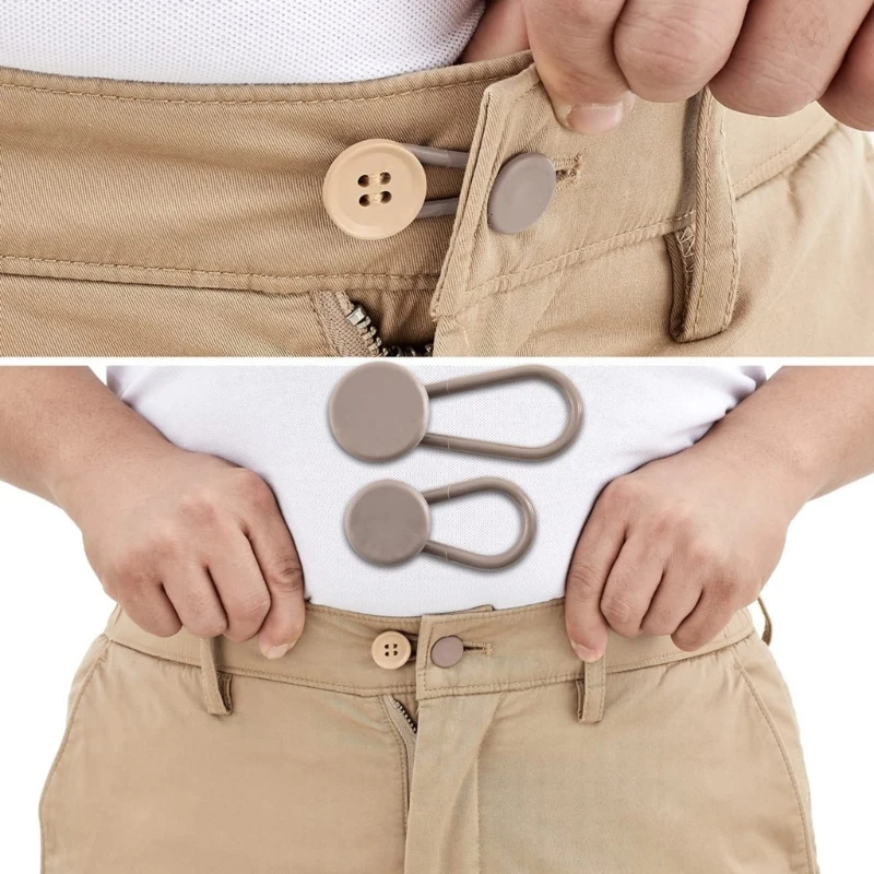 Extensions de ceinture élastiques réglables pour pantalons, extenseur de  pantalon de grossesse, bouton de jean, femmes et hommes