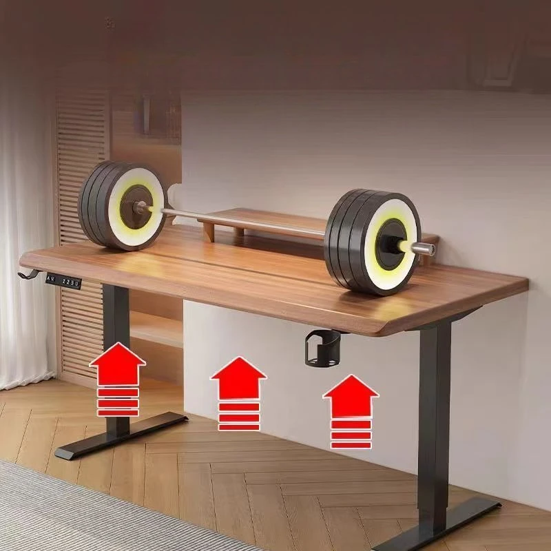 Solid Wood Electric Adjustable Computer Desk Home Office Study Table Gaming Smart Workstation Desk Writing Table Workstation