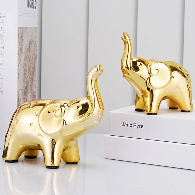 Elephant Statue. Gold Elephant Decor Brings Good Luck, Health, Strength. Elephant  Gifts for Women, Mom Gifts. Decorations - AliExpress