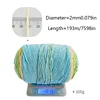 3pcsX100g Rainbow Yarn 5 Strand Segment Dyed Yarn DIY Handmade Knitted Yarn for Sweater Hat Scarf Sofa Cushion Cake Yarn 193M 2