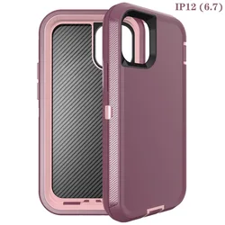 Triple - Protection Heavy Duty Rugged Shockproof & Dustproof Phone Case - 14PLUS or15PLUS (Red Wine)