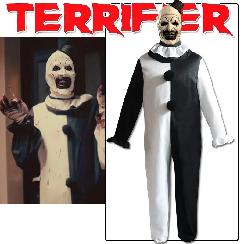 

Halloween Costume Cosplay Terrifier Jumpsuit for Women Men Movie TV Art The Clown Joker Horror Party Clothes