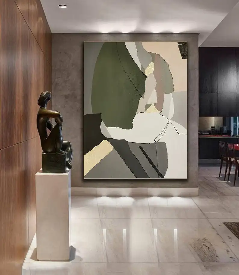 

Abstract painting, oil painting, original oil painting, brown painting, living room mural, oil painting, gold contemporary art