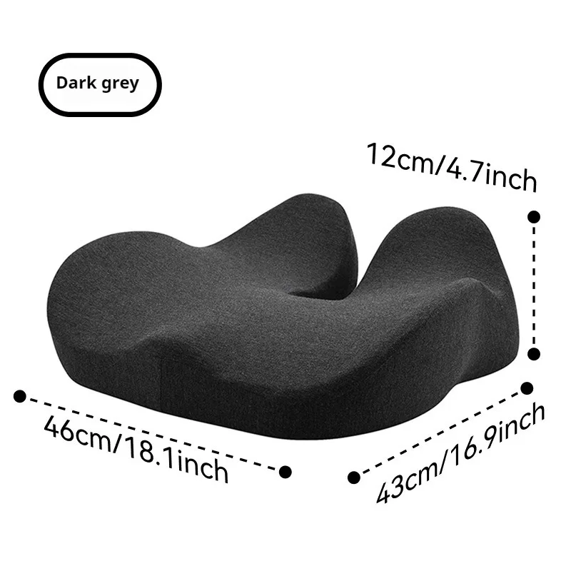 Ergonomic Thickened Memory Foam Seat Cushion for Office Chairs Heavy-Duty Chair Pad Removable Cover Ideal for Lower Back