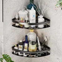 Bathroom Shelf No Drill Aluminum Alloy Shampoo Storage Rack Wall Mounted Toilet Shower Corner Shelves Bathroom Accessories Racks 1