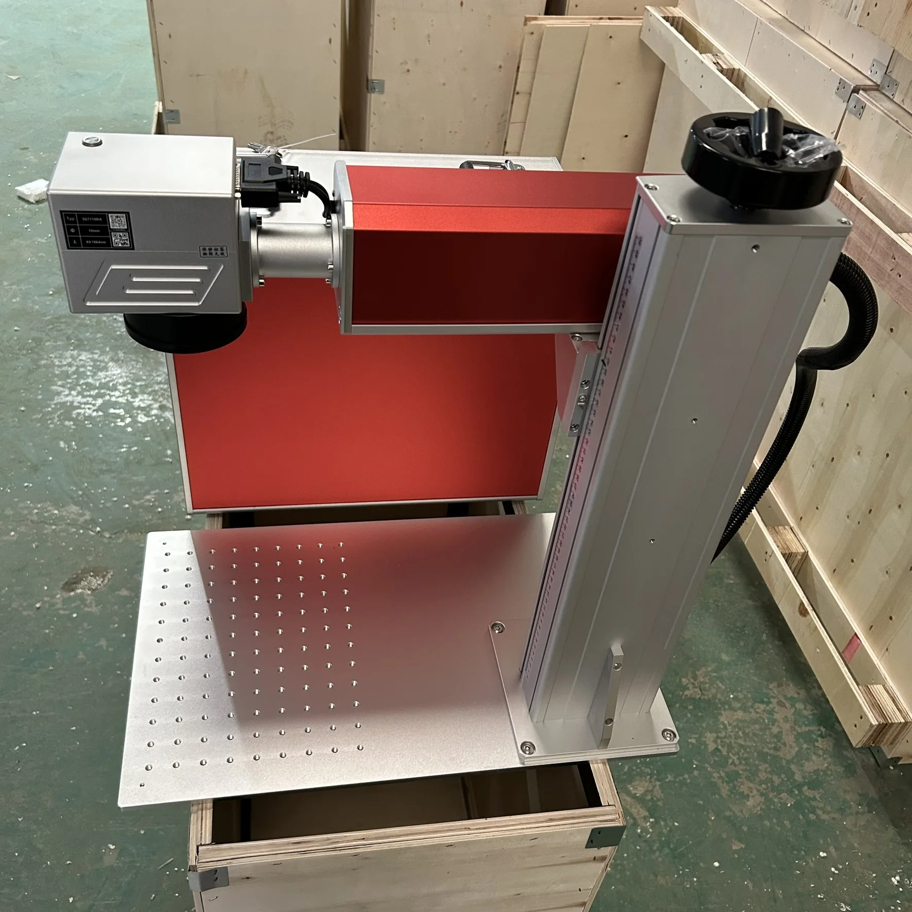 JPT or Raycus 20w 30w 50w 60W 70w 100w fiber laser marking machine with D80 rotary