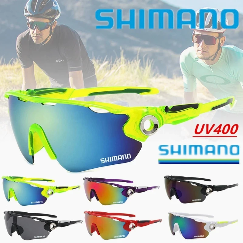 

Новые мужские и женские велосипедные солнцезащитные очки Shimano с защитой UV400, очки для уличного спорта, дорожного велосипеда, 6 цветов