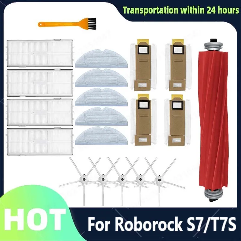 For Xiaomi Roborock S7 Max / T7S Plus / G10 Replacement Parts Main Side Brush Hepa Filter Mop Dust Bag Cover Vacuum Cleaner Kits for sany komatsu xcmg rotary drilling rig handle rubber grapple lever dust cover excavator parts