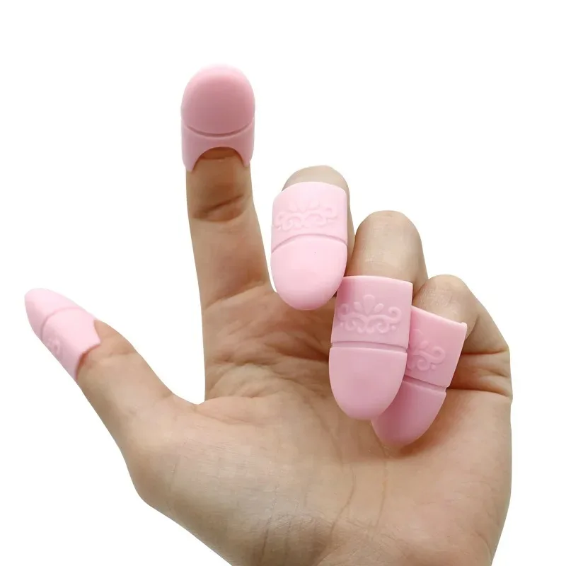 Nail Polish Clip Soak Off Silicone Cap UV Gel Lak Remover Wraps Degreaser Cleaner Tips Fingers Cover Varnish Manicure Tools 10PC