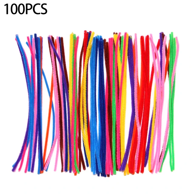 100pcs Colorful Chenille Stems Pipe Cleaners Kids Toys Christmas Birthday  Party Decorations Arts DIY Craft Supplies - AliExpress