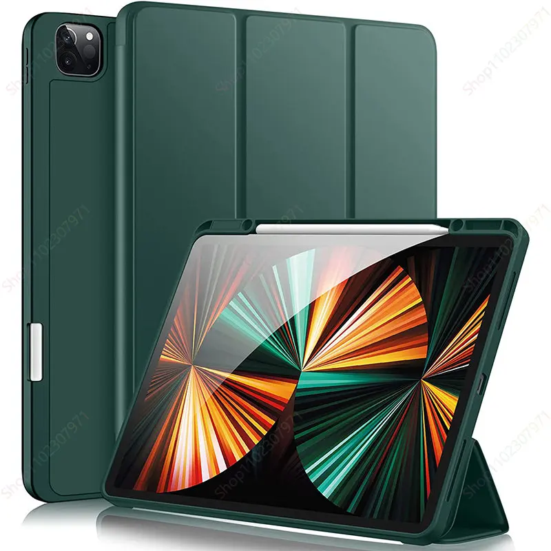 Con Portamatite Nuovo Ipad Pro 12.9 Custodia 6A Generazione 2022 /5Th Gen 2021/ 4Th Gen 2020 Con Portamatite Integrato Wake/Sleep