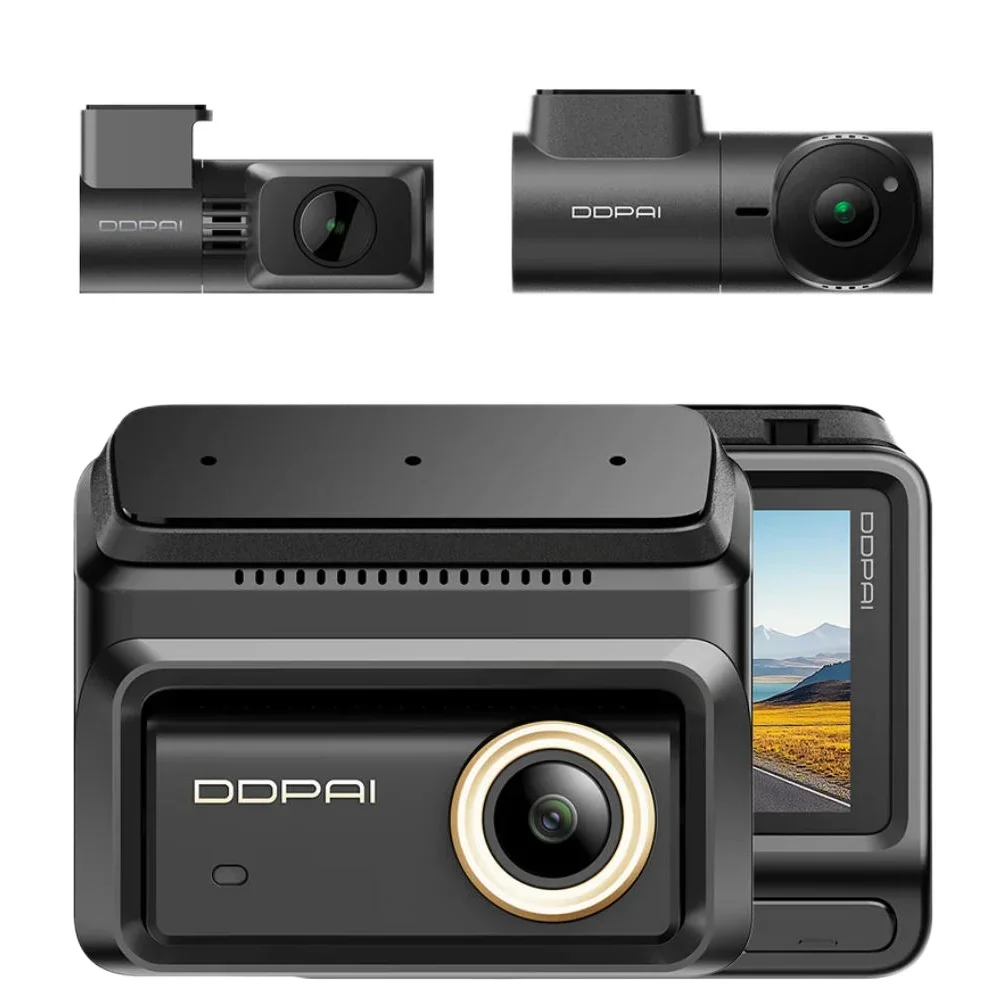 오리지널 DDPAI Z90 Pro 3채널 블랙박스 AI 실내 카메라 (IR 및 인물화 최적화 기능 내장) GPS 및 ADAS 2.0 알림 기능 탑재