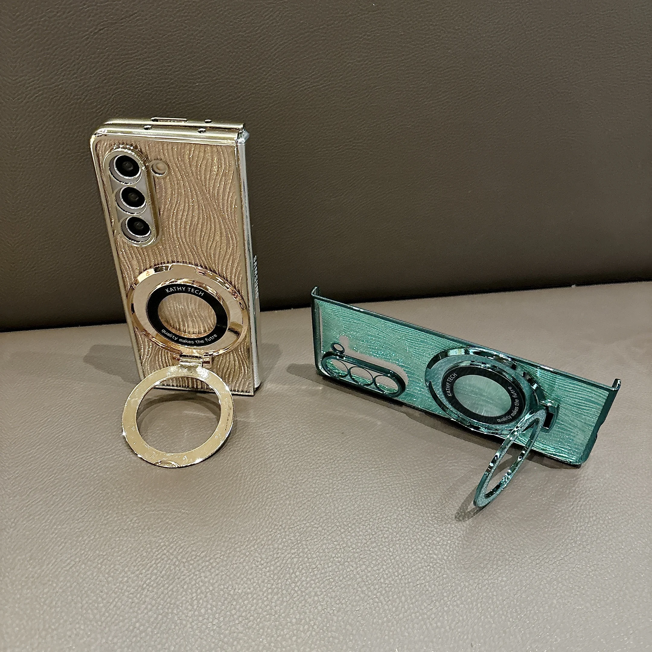 Luxury Ring Electroplate Sparkling Magnetic Shockproof Phone Case