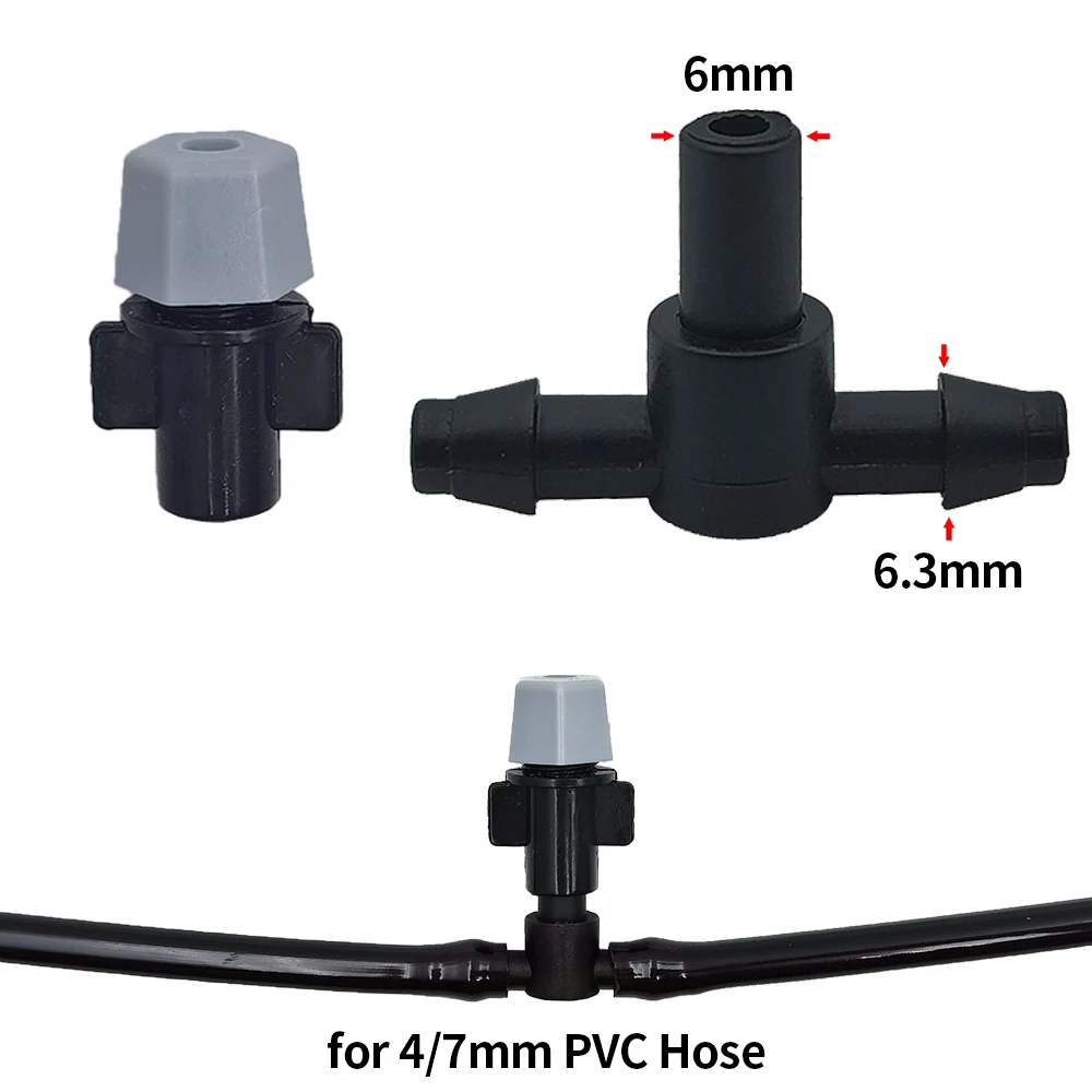 Plant Waterer Plants Irrigation Kits Drip Irrigation Kits Garden Misting Nozzle Misting Nozzles Watering Nozzle Garden Misting Kit Garden Irrigation Kits Plastic Tee Connector Plastic 3 Way Tee Connector Drip Irrigation Tool Self Watering Drippers 20PCS Plasic Watering Irrigation Garden Misting Sprinkler Heads Nozzle w/ Tee joints