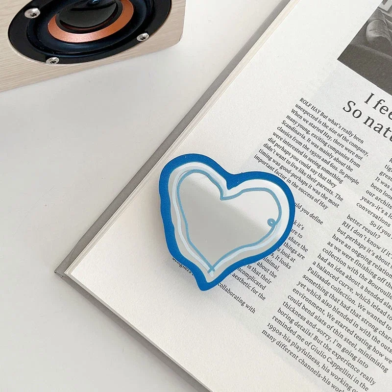 3D Cute Cartoon Makeup Mirror Phone Holder with Ring Grip
