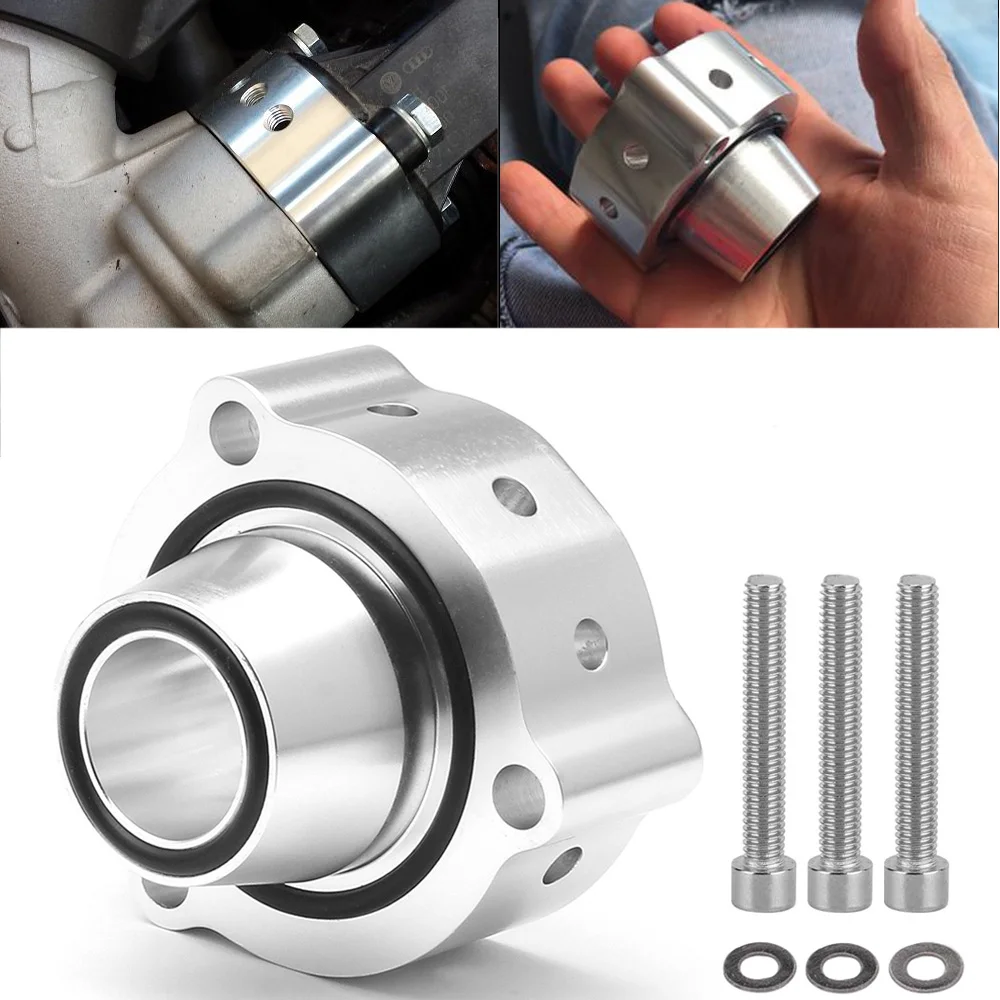 Blow Off Valve Adapter, Aluminium Blow Off Valve Spacer met Bouten voor TSI TFSI 1.8 2.0 1.4 Turbo Motoren & V W/Seat/Au di/Sko da blow off valve adapter, aluminium afblaasklep