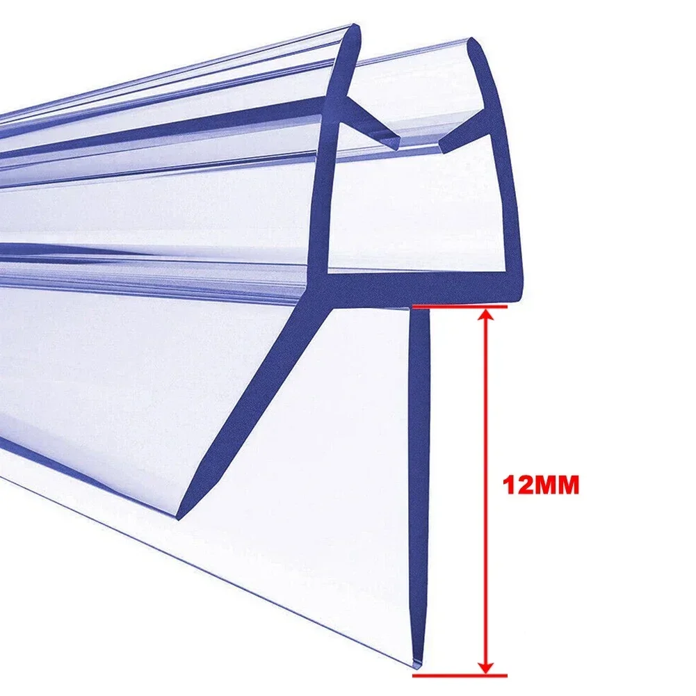 Set of 2 PVC Shower Door Water Blocking Seal Strips (50cm)