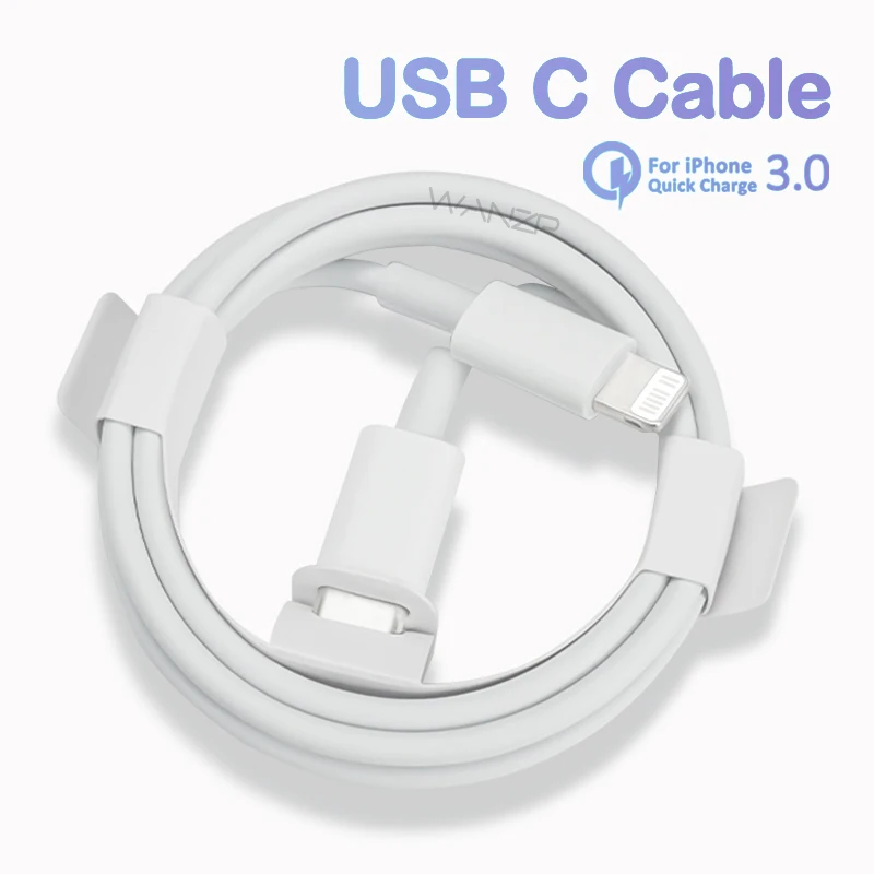 Original USB Type C Cable For iPhone 13 11 12 14 Pro Max Mini XR XS iPad Apple Fast Charging