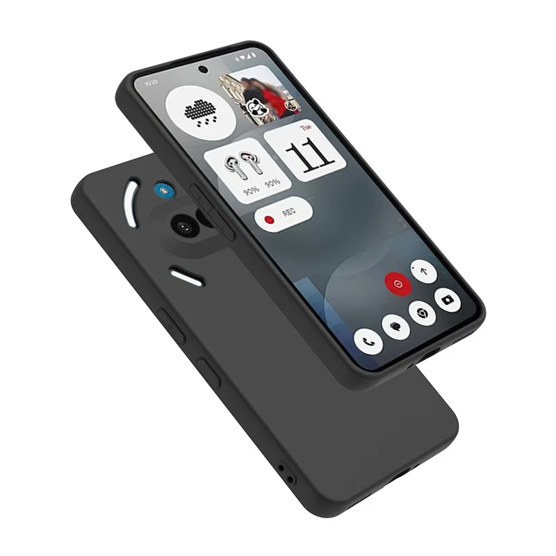 Black Matte Silicone Shockproof Protective Phone Case