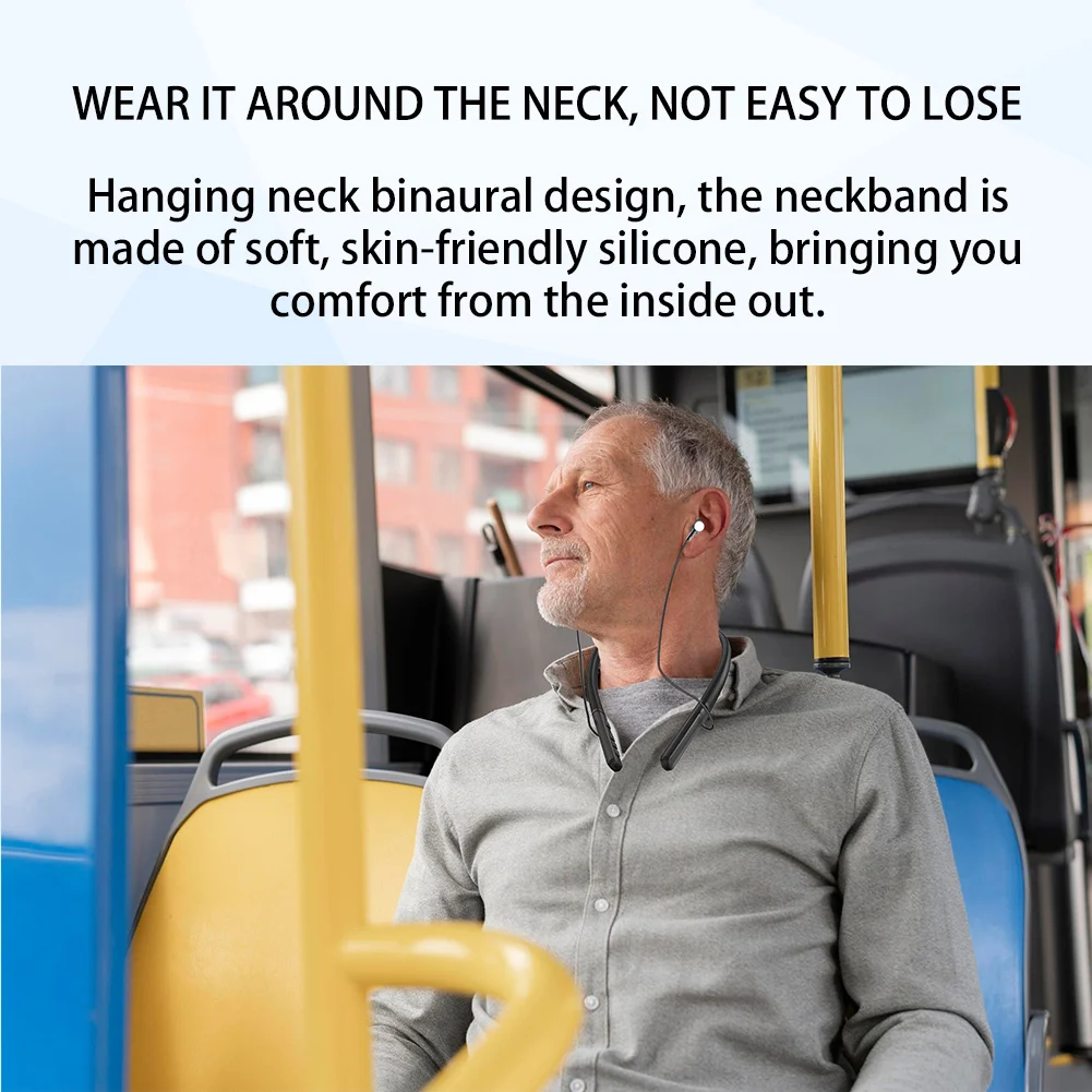 Digital Bluetooth Audio Telephone Hearing Aid Hearing Aid Neckband Aid for Hearing Loss Deafness Rechargeable 3