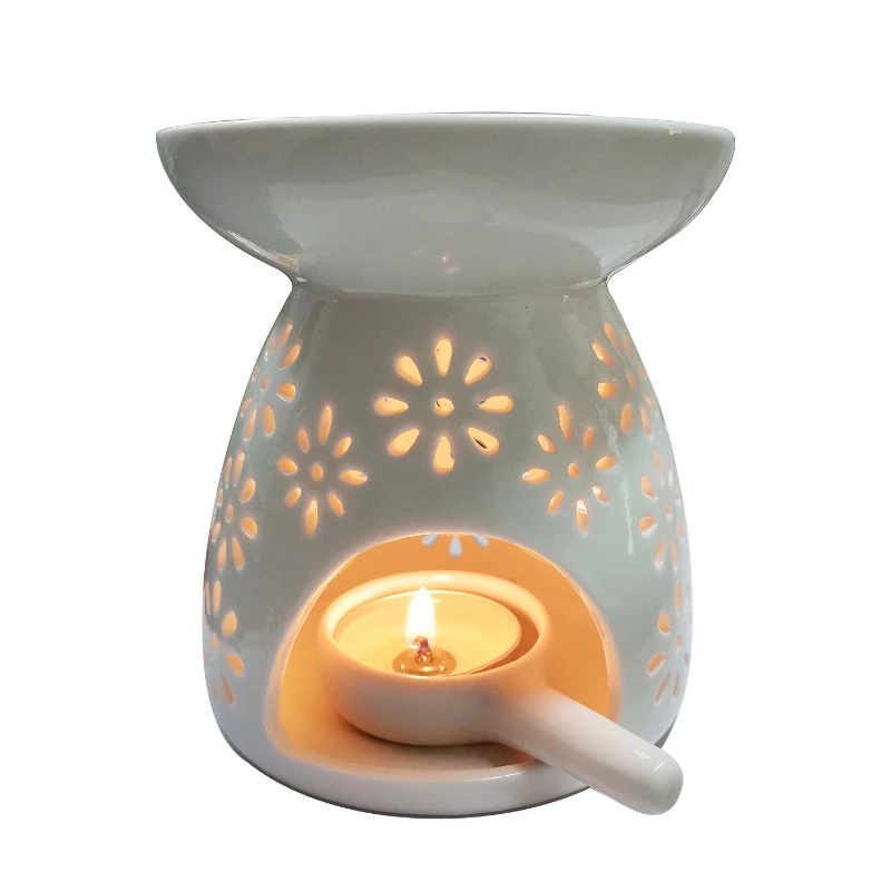 Candle Holders Ceramic Candle Holder Wax Melt Oil Burner Diffuser Fragrance Tray
