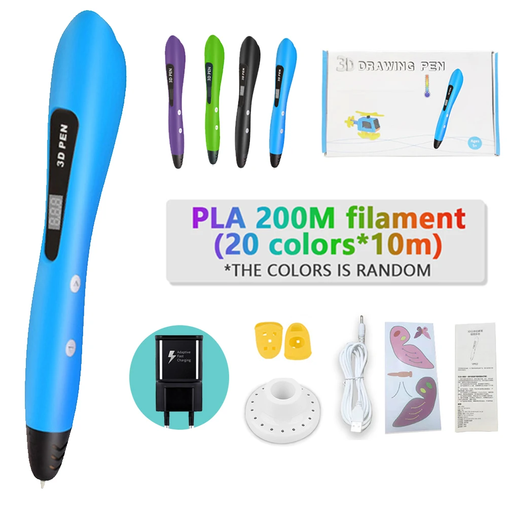 

2023 New 3d Printing Pens DIY 3d Pen for Kids Christmas Birthday Gift Creative Toys 3D Drawing Pen with LCD Screen PLA Filament